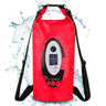 JYYXF Waterproof 20L Dry Bags with Wireless Speaker Backpack for Fishing Hiking FloatingSolar Dry Storage Bag Built-in 2000mAh Battery and 5 Lighting Modes for Camping (Red)