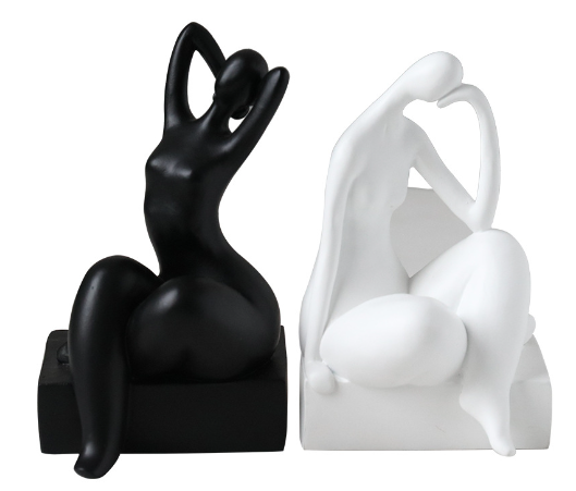 Resin Figurine - Minimalist Modern Bookend (One Piece)