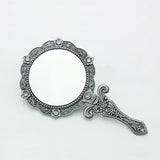 Retro Portable Handheld Metal Makeup Mirror