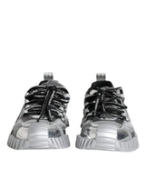 Dolce & Gabbana Silver Polyester NS1 Low Top Sneakers Shoes