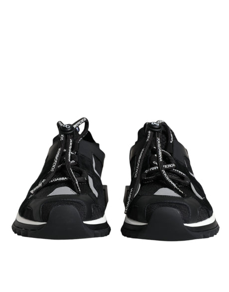 Dolce & Gabbana Black Mesh Sorrento Trekking Sneakers Shoes