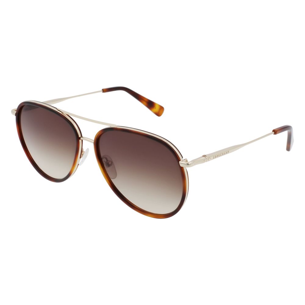 Longchamp Gold Metal Sunglasses