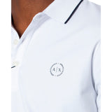 Armani Exchange White Cotton Polo Shirt