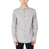 Armani Exchange Black Cotton Pattern Shirt