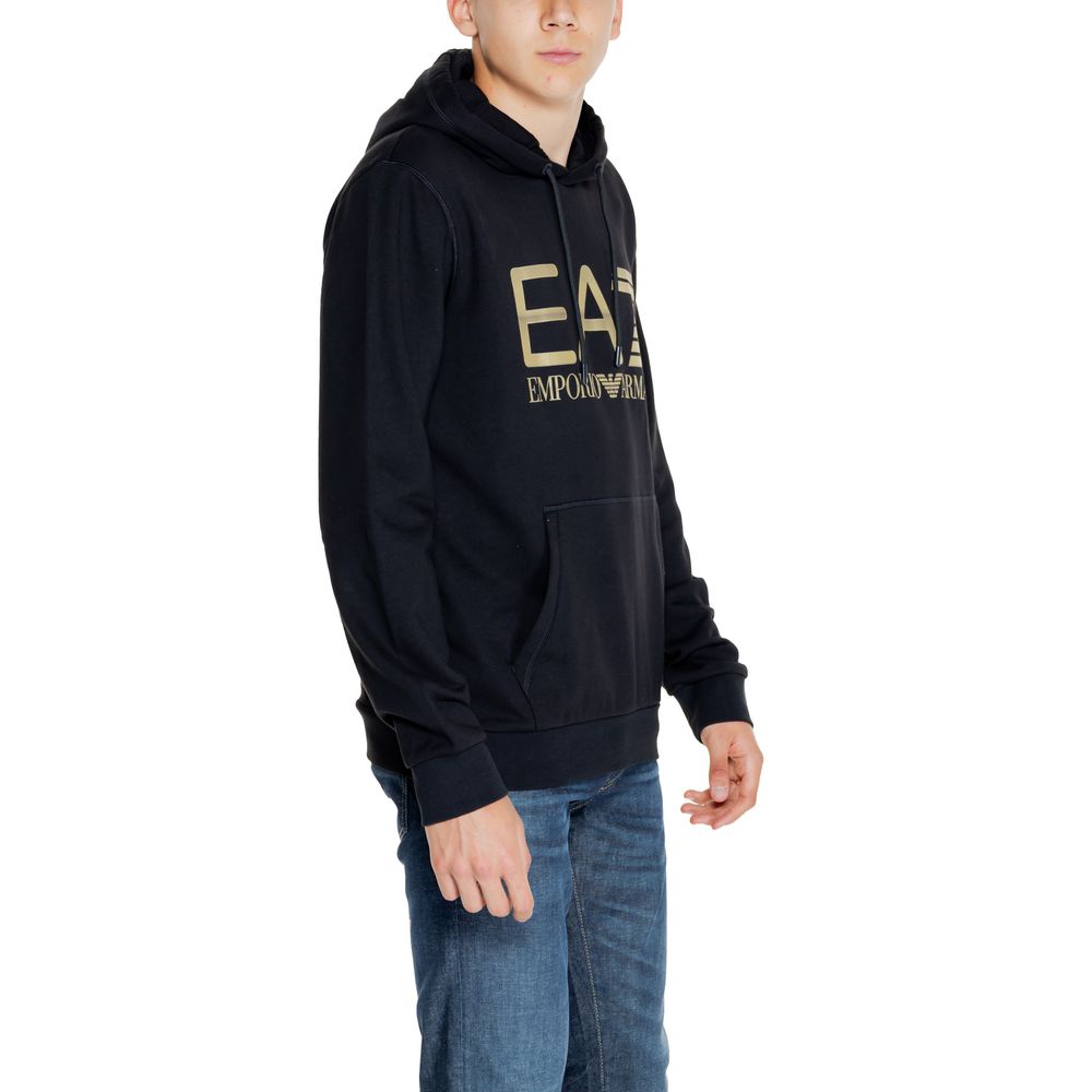 EA7 Emporio Armani Black Cotton Sweater