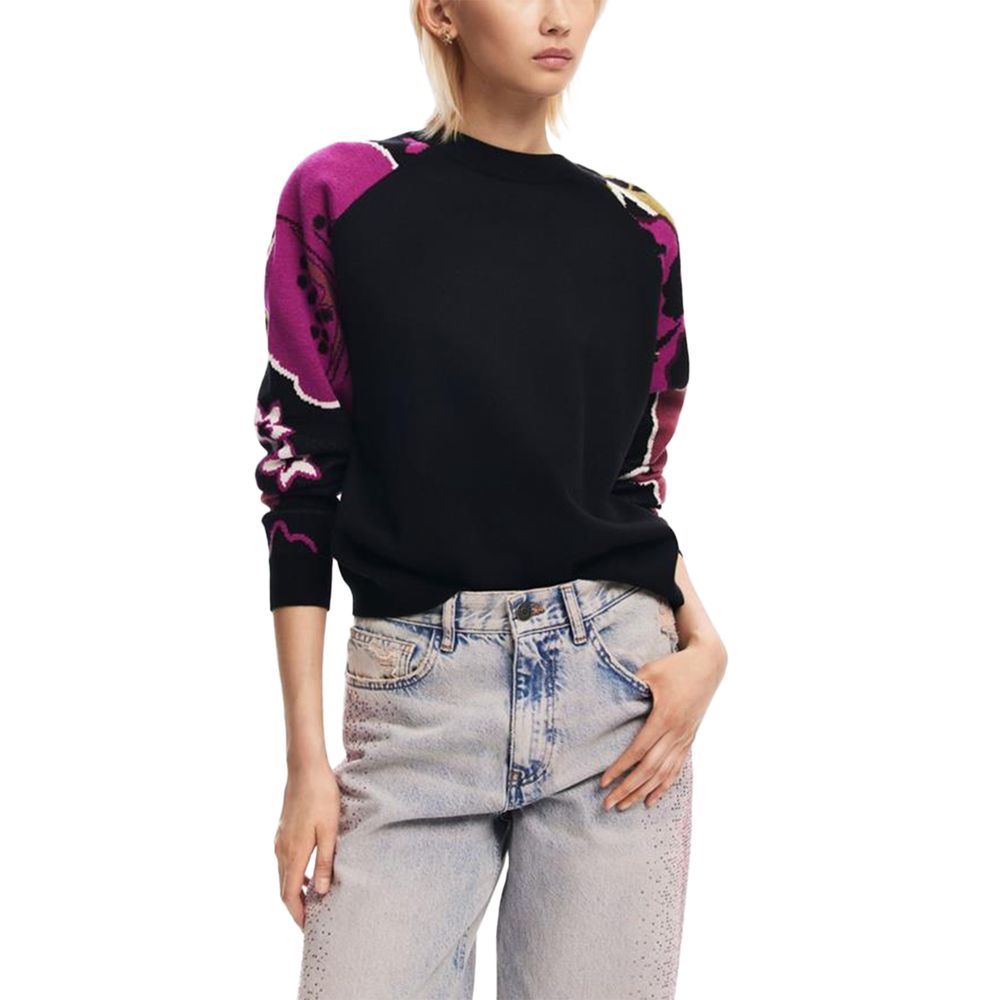 Desigual Black Viscose Sweater