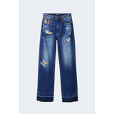 Desigual Blue Cotton Jeans & Pant