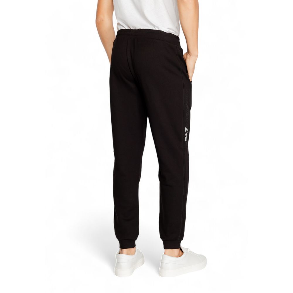 EA7 Emporio Armani Black Cotton Jeans & Pant