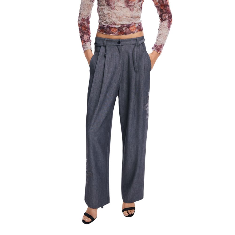 Desigual Gray Polyester Jeans & Pant