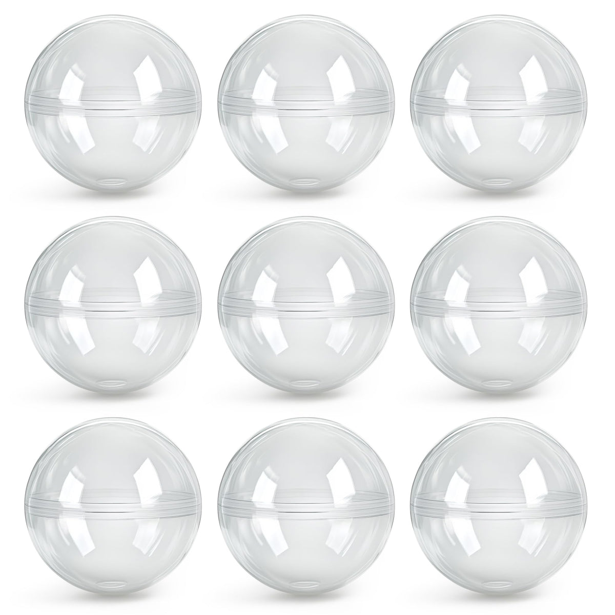 Capsule Vending Machine Clear Capsules Empty 14 pcs 3 inch - Clear Container Claw Machine Refills Gumball Machine Capsules - Large Easter Eggs Plastic Time Capsule Pinata Stuffers DIY Craft Supplies