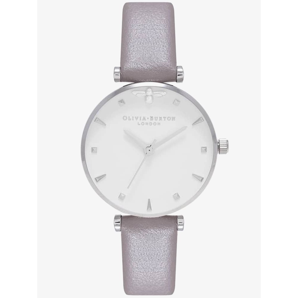 Olivia Burton Gray Synthetic Leather Watch