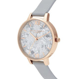 Olivia Burton Gray Artificial Leather Dress Watch