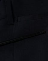 Dolce & Gabbana Blue Wool Skinny Formal Dress Pants