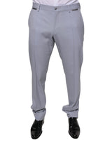 Dolce & Gabbana Light Gray Wool Formal Dress Pants