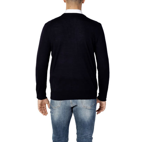 Armani Exchange Blue Wool T-Shirt