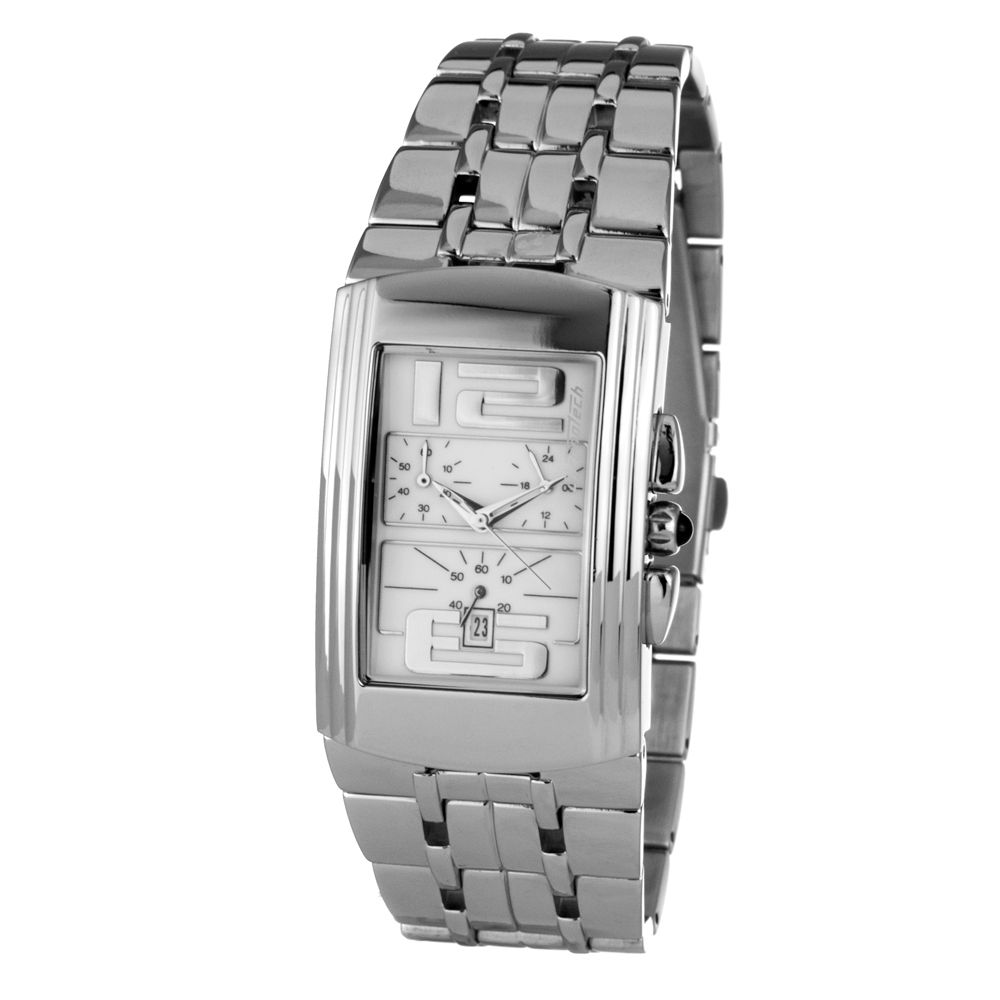 Chronotech Silver Steel Watch