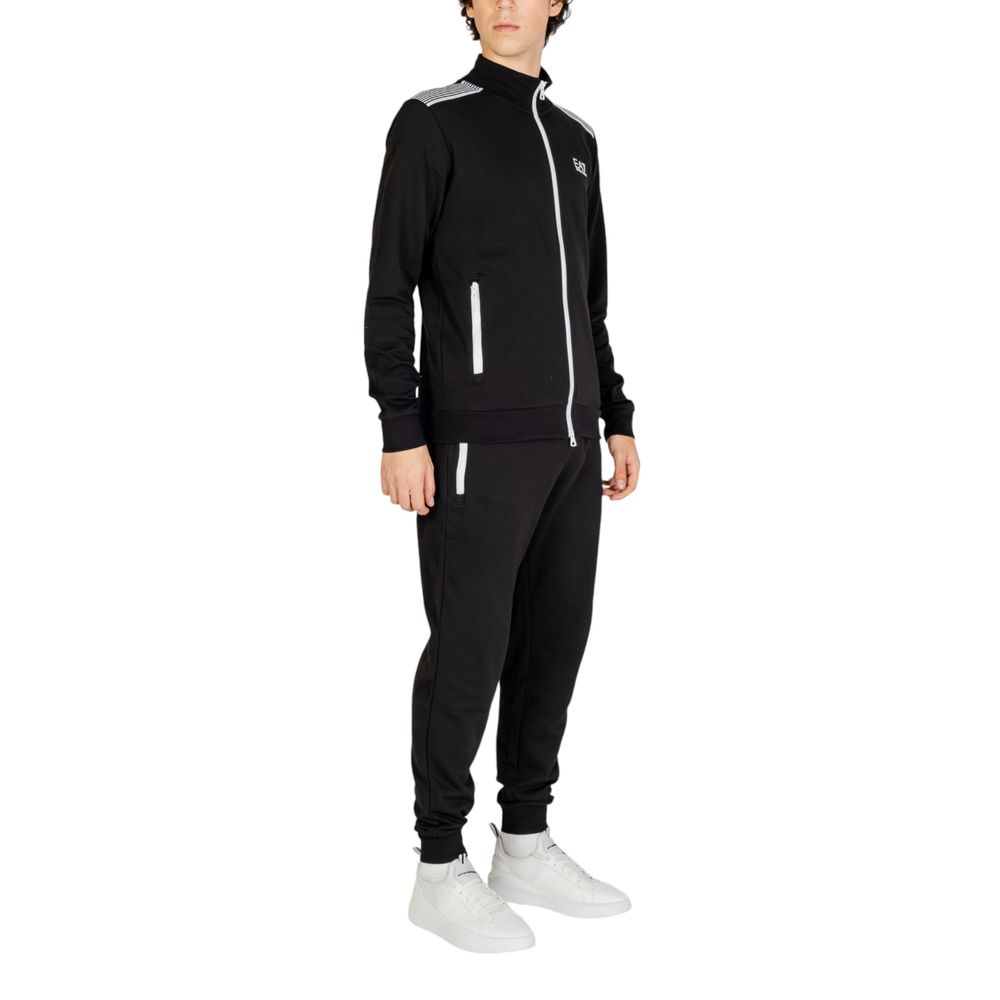 EA7 Emporio Armani Black Cotton Sweatsuit