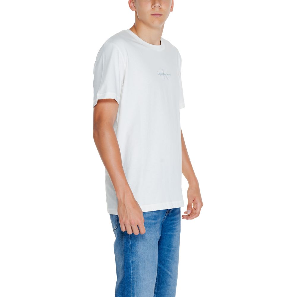 Calvin Klein Jeans Cream Cotton Rigenerato T-Shirt