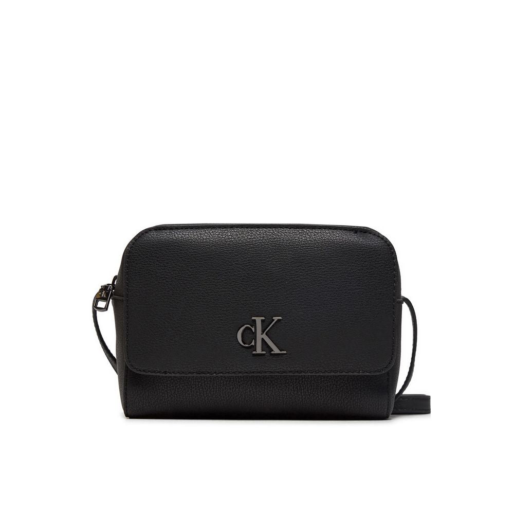 Calvin Klein Jeans Black Synthetic Leather Handbag