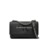 Calvin Klein Jeans Black Synthetic Leather Handbag