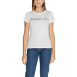 Calvin Klein Jeans White Cotton Tops & T-Shirt