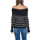 Sandro Ferrone Black And White Viscose Sweater