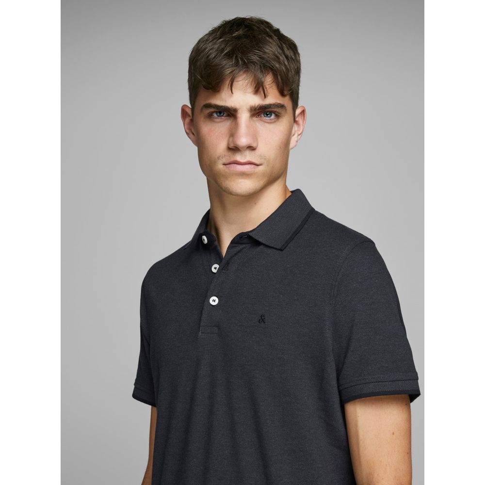 Jack Jones Gray Cotton Polo Shirt