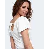 Only White Polyamide Tops & T-Shirt