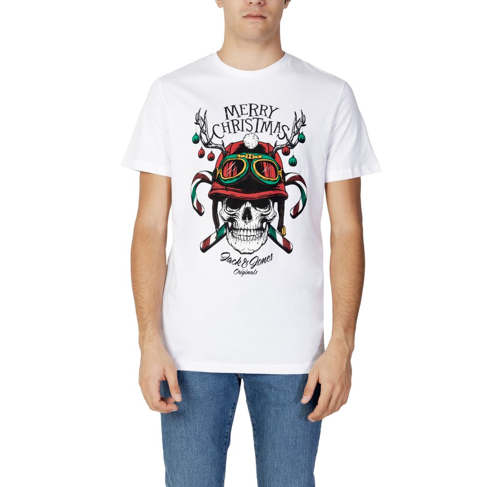 Jack Jones White Cotton T-Shirt