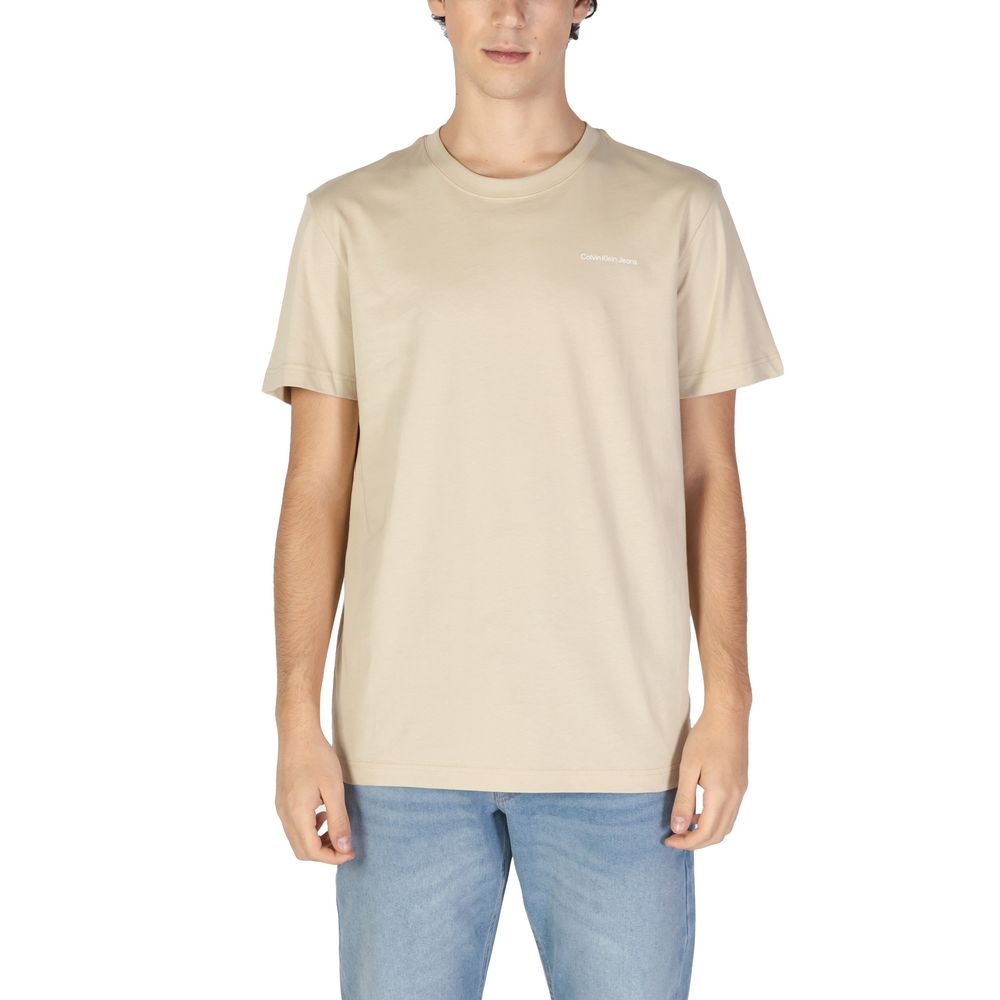 Calvin Klein Jeans Beige Cotton T-Shirt