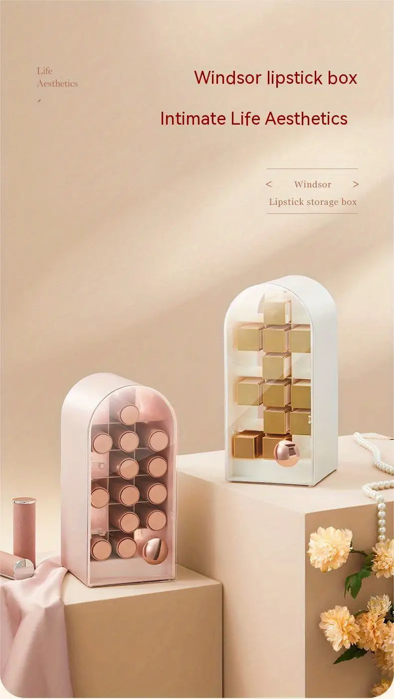 Lipstick Organizer and Storage Box with 18 Capacity