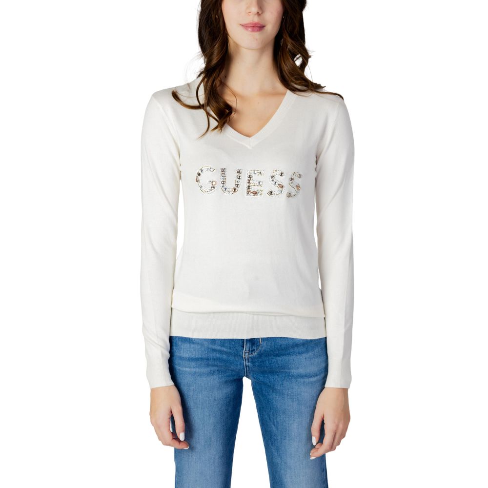 Guess White Viscose Tops & T-Shirt