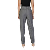 Vila Clothes Gray Polyester Casual Pants
