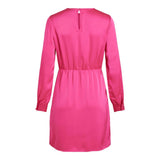 Vila Clothes Pink Polyester Short Dress