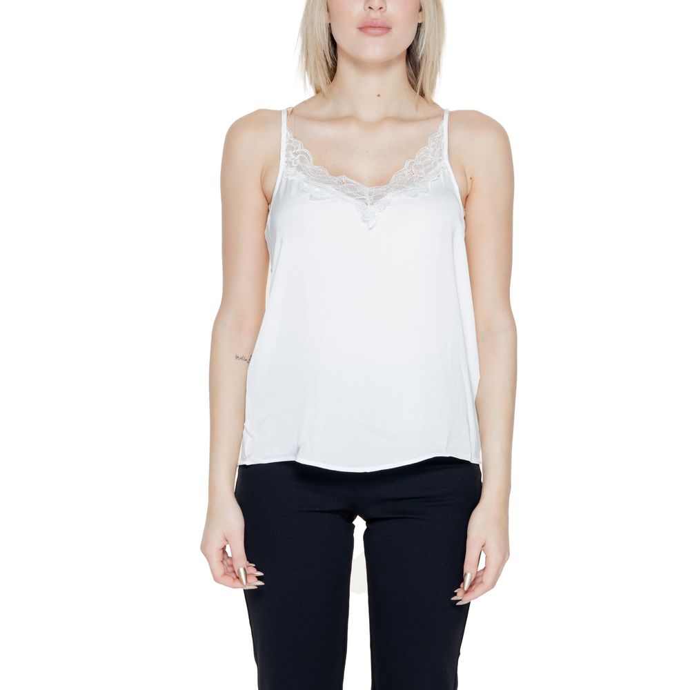 Jacqueline De Yong White Polyester Tank Tops