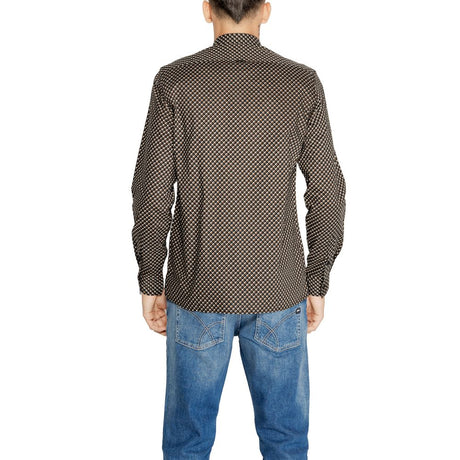 Antony Morato Brown Cotton Pattern Shirt