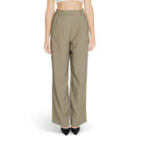 Morgan De Toi Green Cotton Casual Pants