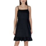 B.Young Black Linen Midi Dress