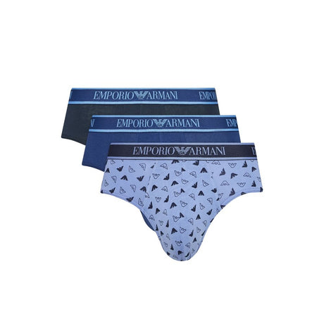 Emporio Armani Underwear Blue Cotton Briefs