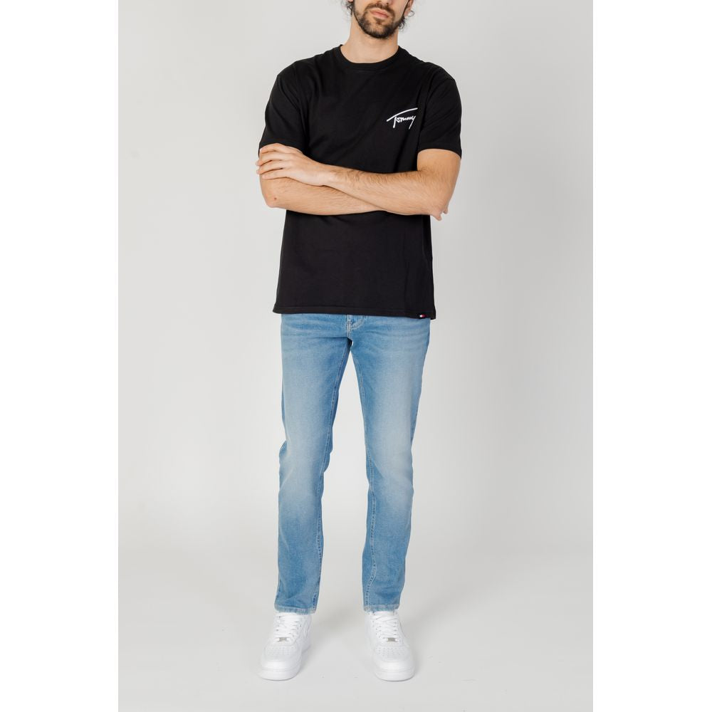 Tommy Hilfiger Jeans Black Cotton T-Shirt