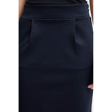 ICHI Blue Polyester Skirt