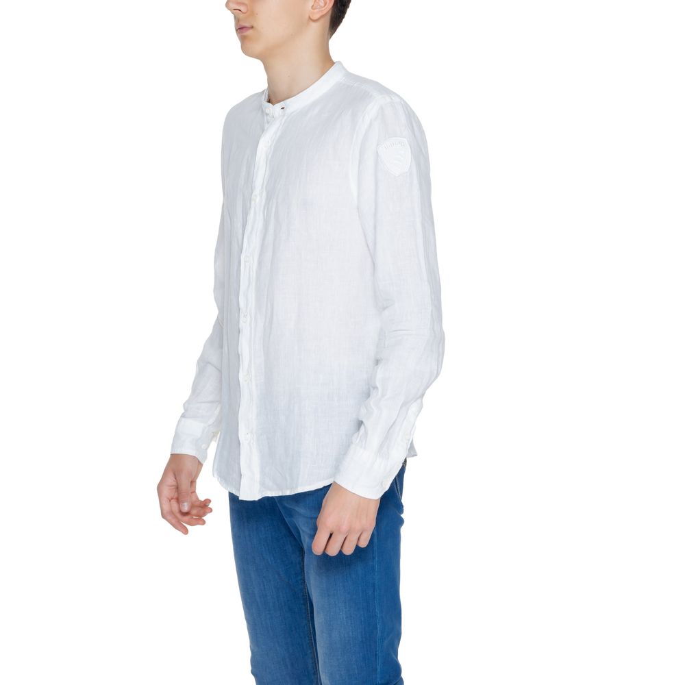 Blauer White Linen Shirt