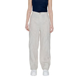 Street One Beige Linen Flared Pants