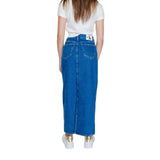 Calvin Klein Jeans Blue Cotton Long Skirt