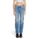 Replay Blue Cotton Mom Jeans