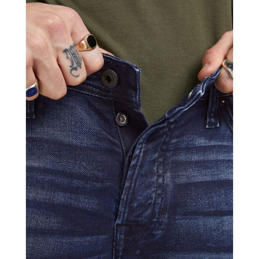 Jack Jones Blue Cotton Relaxed Fit Jeans