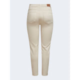 Only Beige Cotton Mom Jeans