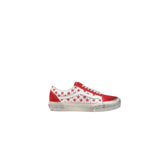 Vans Red Suede Leather Low Top Sneakers