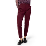 Street One Bordeaux Polyester Casual Pants
