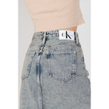 Calvin Klein Jeans Blue Cotton Long Skirt